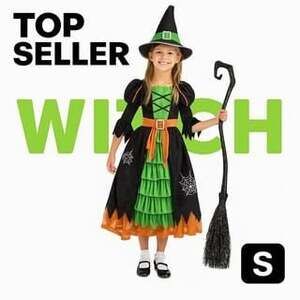 Spooktacular Creations Witch Costume for Kids - Size S (5-7YRS)